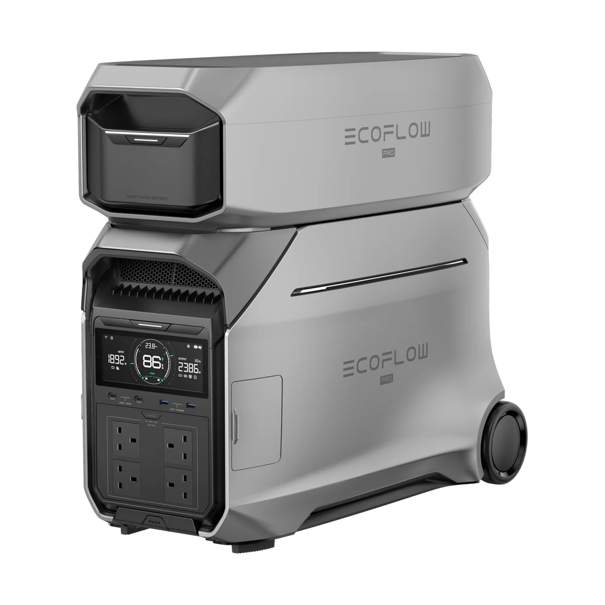 EcoFlow Delta Pro 3 portable power station with 1 Extra Battery